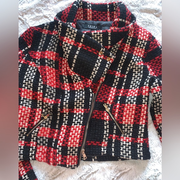 NWT - AKIRA - Red Plaid Jacket - Picture 3 of 10
